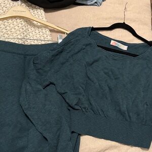 Free People Beach Knit Sweater and Skirt Set